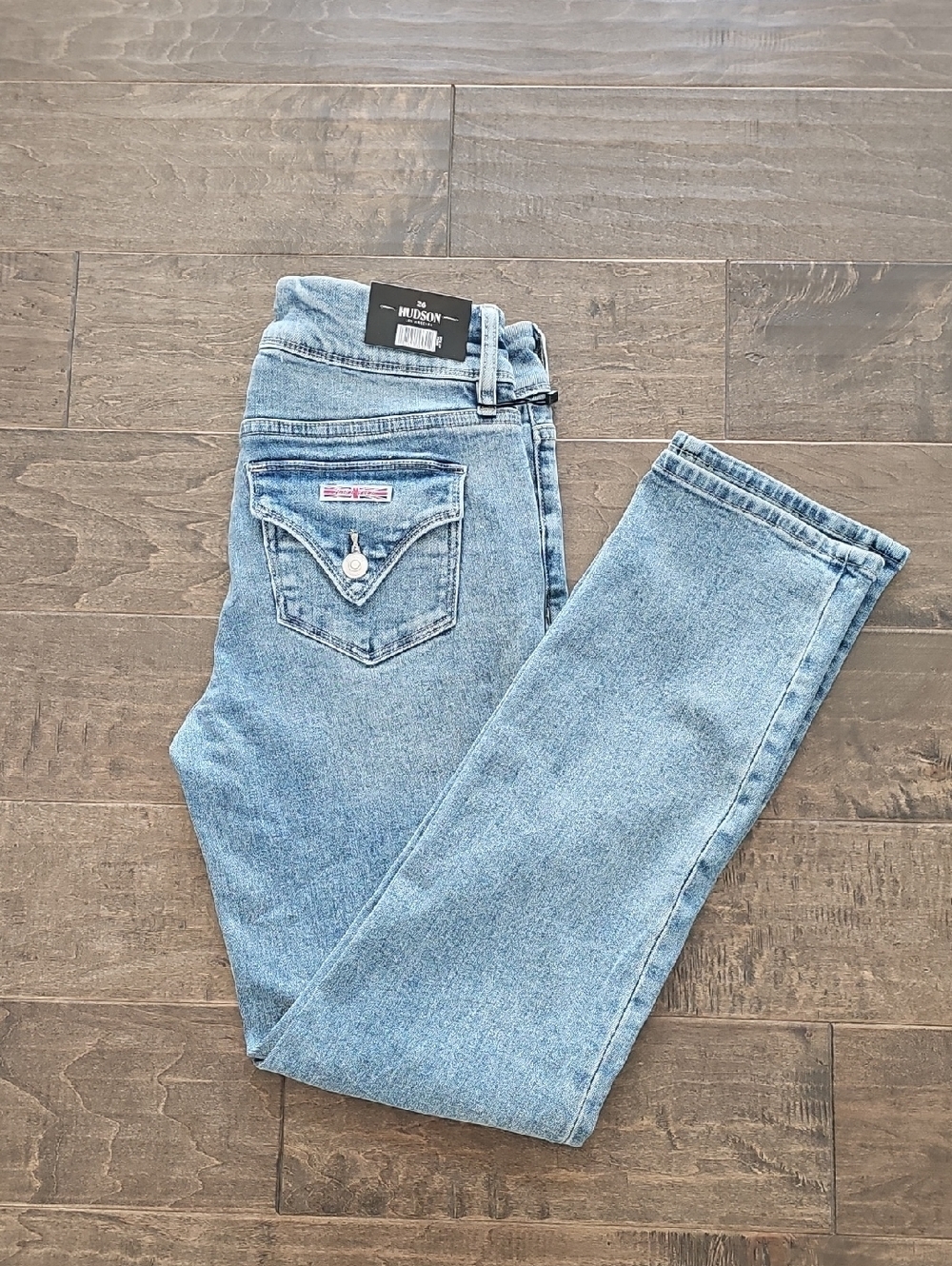 Brand New Hudson Light Wash Straight Leg Jeans - Picture 6 of 10